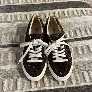 Madewell Brown and Black Leopard Print Sneakers